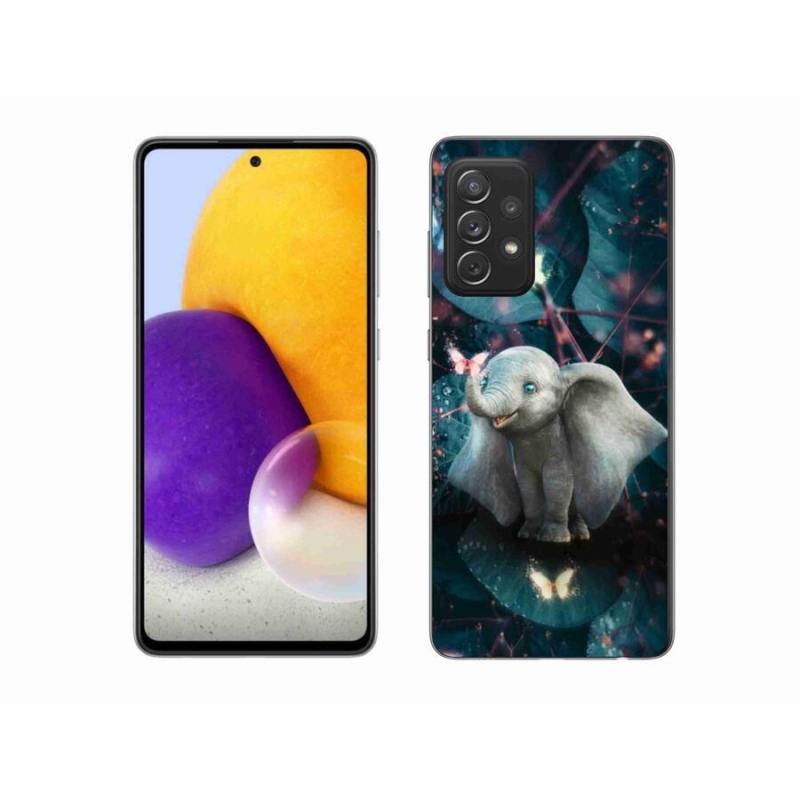 Gelový kryt mmCase na mobil Samsung Galaxy A72/A72 5G - roztomilý slon