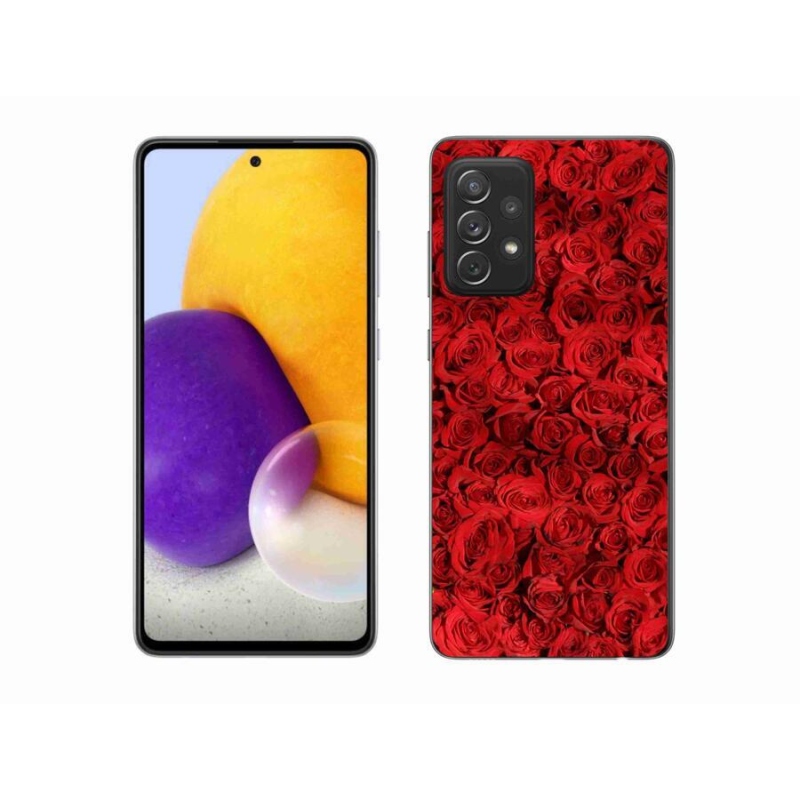 Gelový kryt mmCase na mobil Samsung Galaxy A72/A72 5G - růže