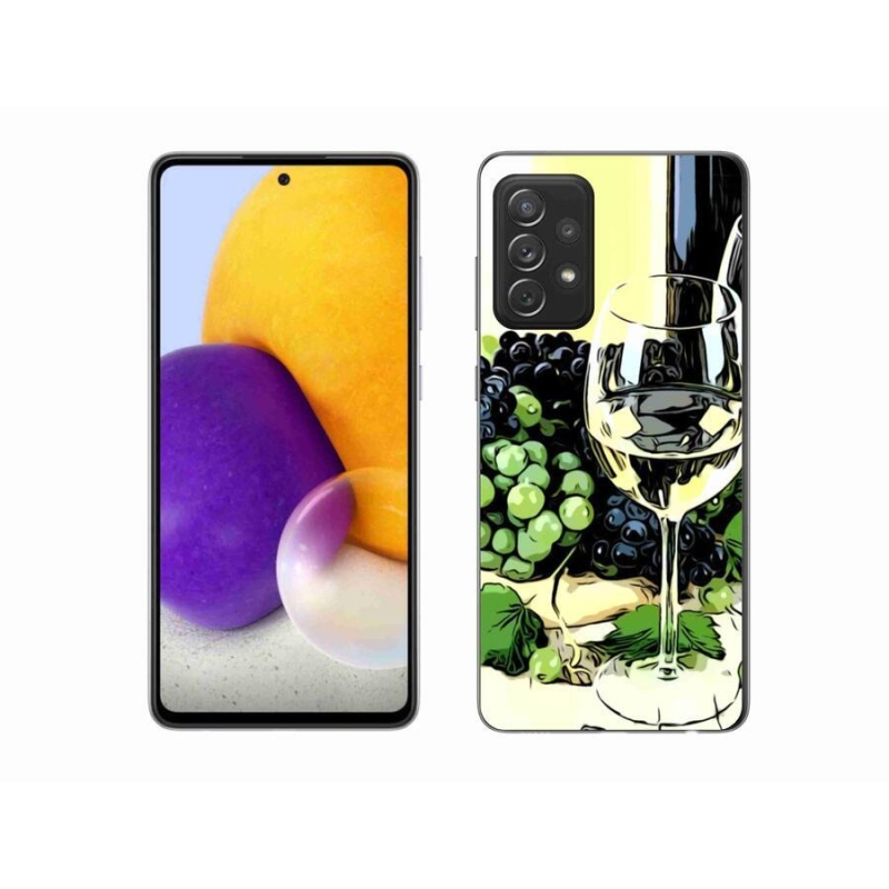 Gelový kryt mmCase na mobil Samsung Galaxy A72/A72 5G - sklenka vína