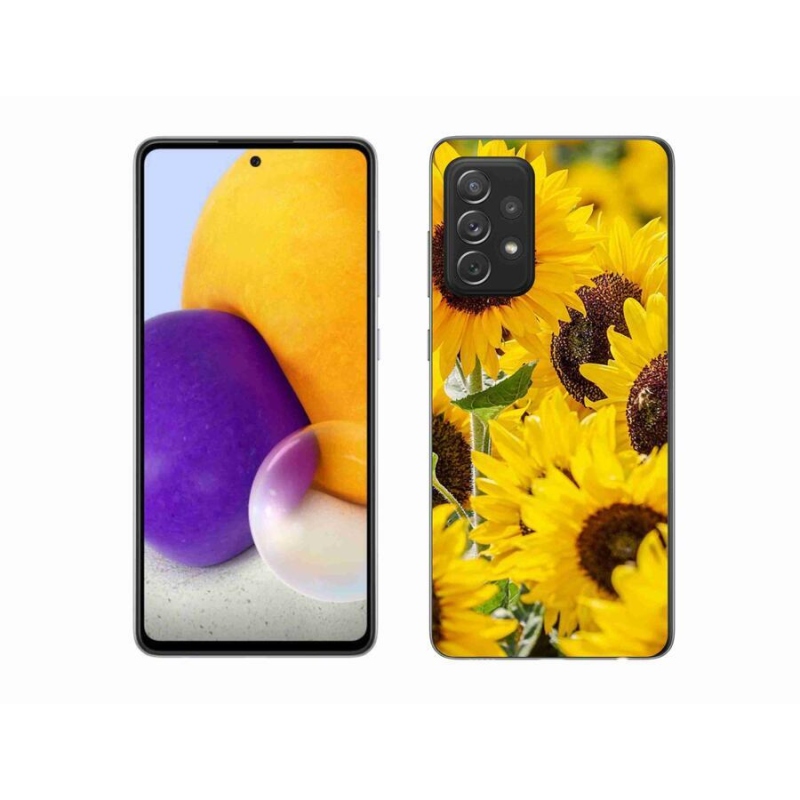 Gelový kryt mmCase na mobil Samsung Galaxy A72/A72 5G - slunečnice
