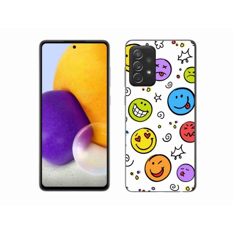 Gelový kryt mmCase na mobil Samsung Galaxy A72/A72 5G - smajlíci
