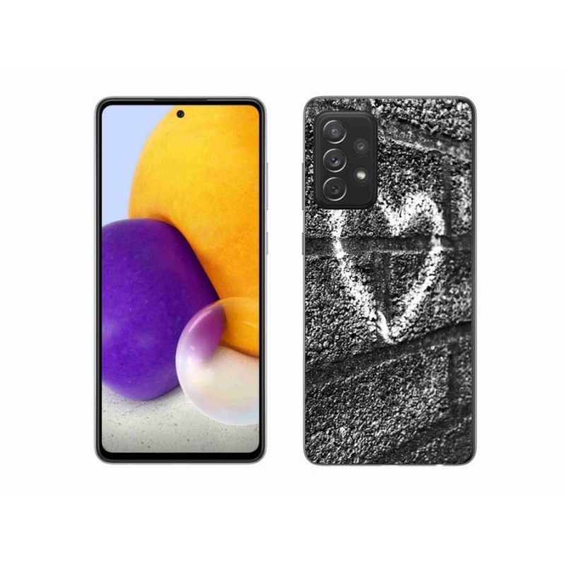 Gelový kryt mmCase na mobil Samsung Galaxy A72/A72 5G - srdce na zdi
