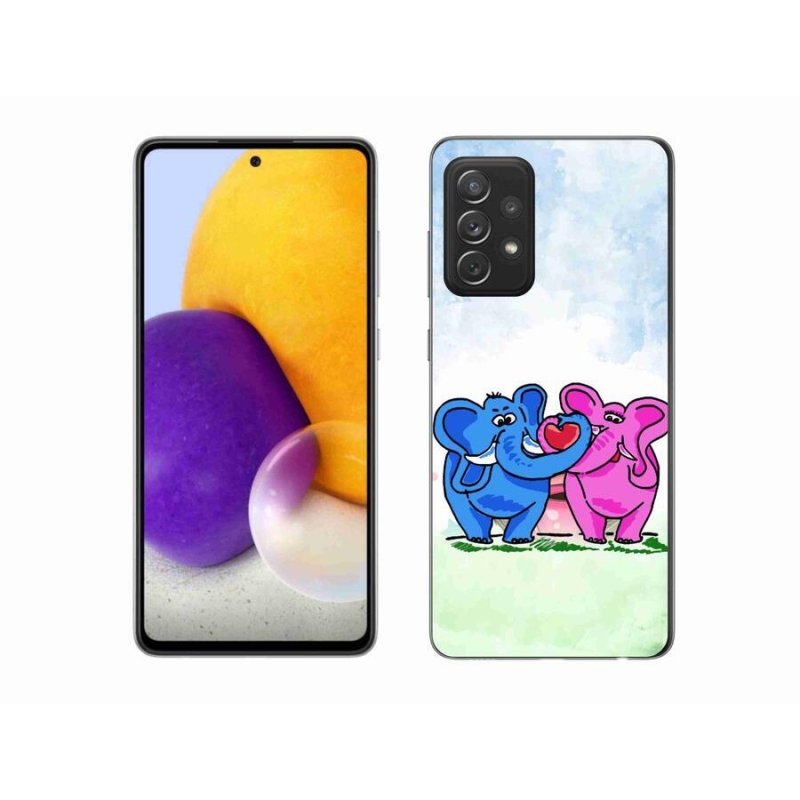 Gelový kryt mmCase na mobil Samsung Galaxy A72/A72 5G - zamilovaní sloni