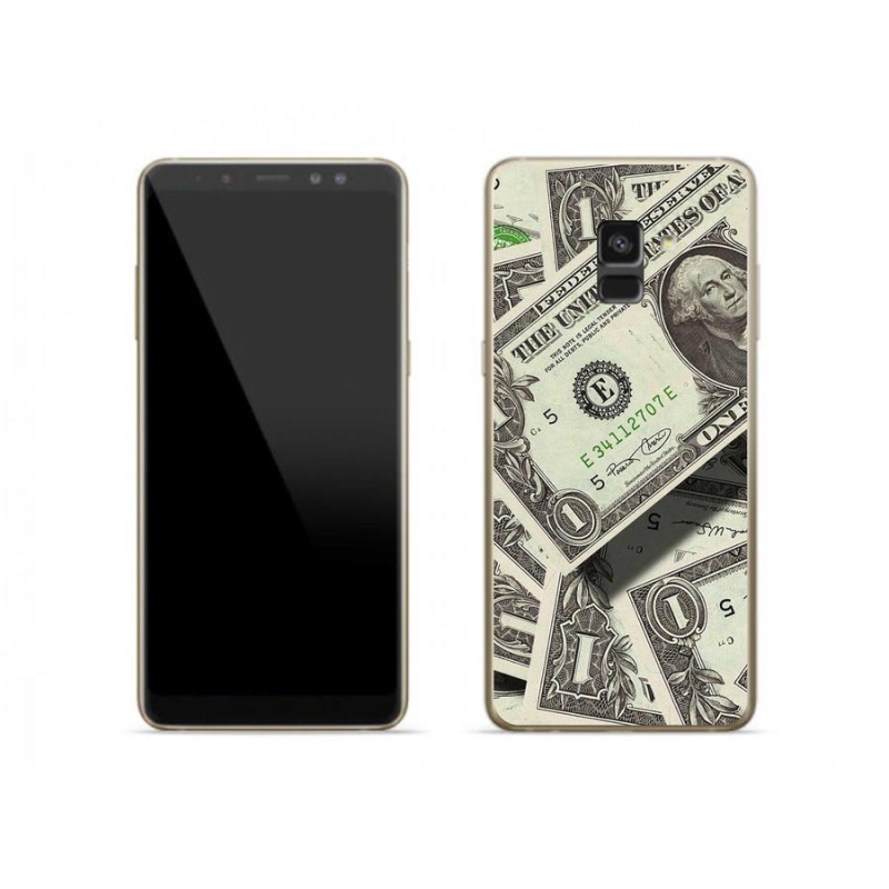 Gelový kryt mmCase na mobil Samsung Galaxy A8 (2018) - americký dolar