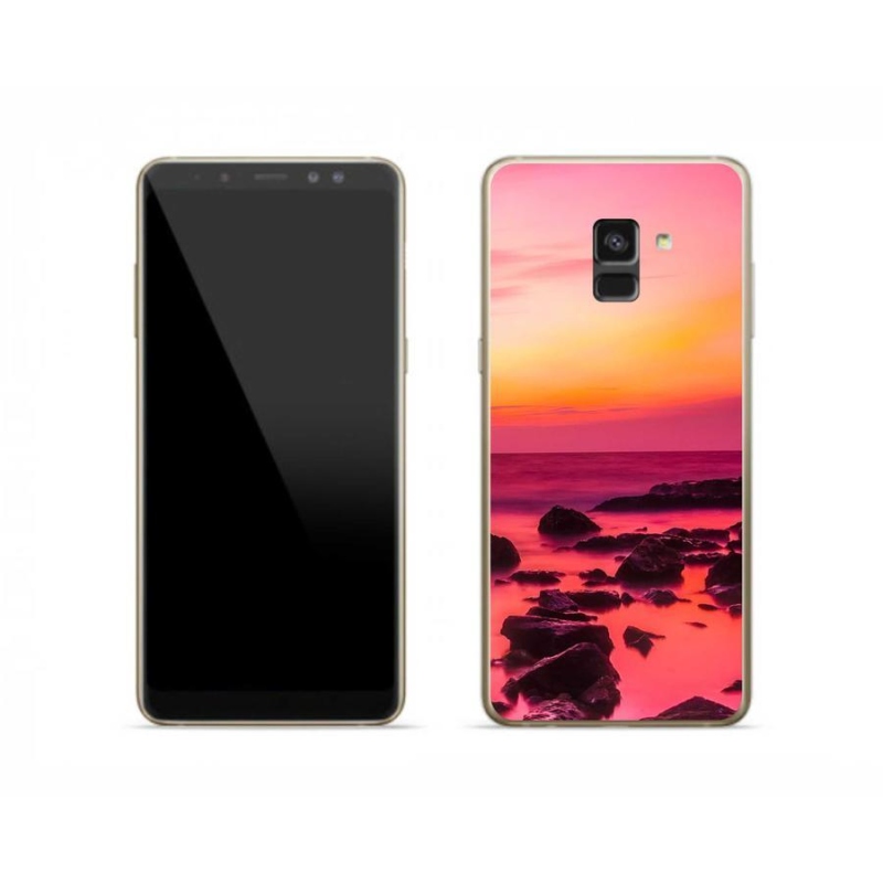 Gelový kryt mmCase na mobil Samsung Galaxy A8 (2018) - moře a záře
