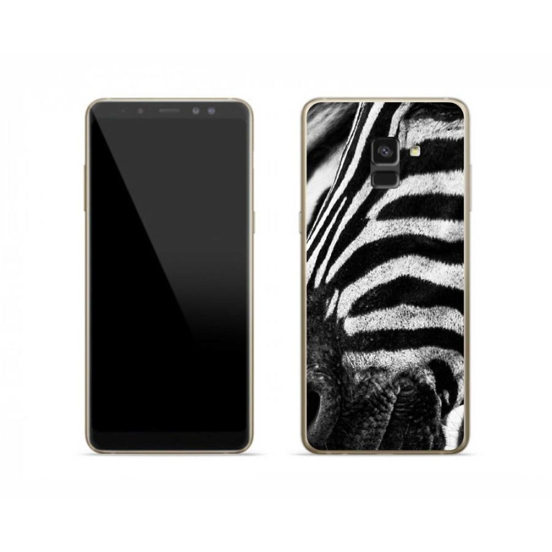 Gelový kryt mmCase na mobil Samsung Galaxy A8 (2018) - zebra