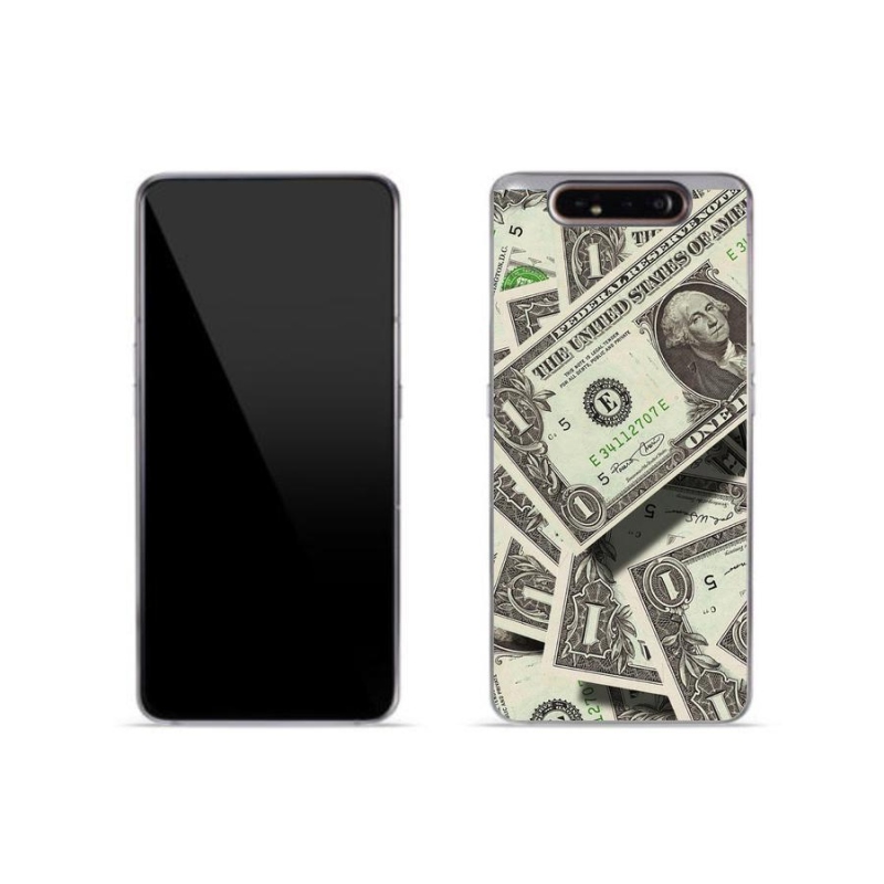 Gelový kryt mmCase na mobil Samsung Galaxy A80 - americký dolar