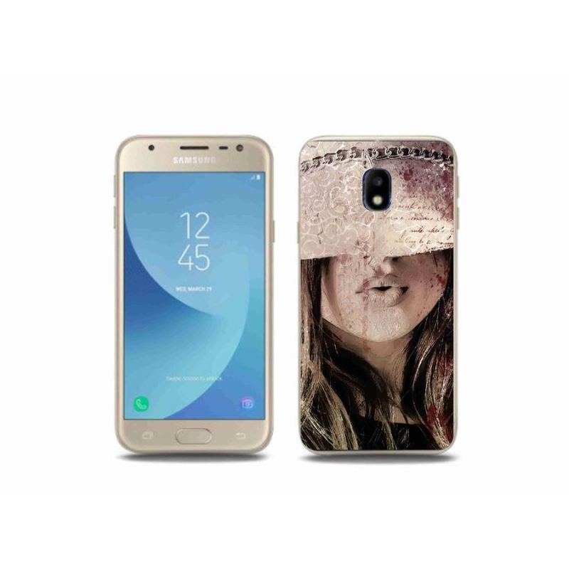 Gelový kryt mmCase na mobil Samsung Galaxy J3 (2017) - dívka