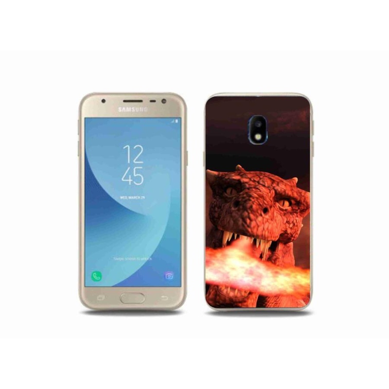 Gelový kryt mmCase na mobil Samsung Galaxy J3 (2017) - drak