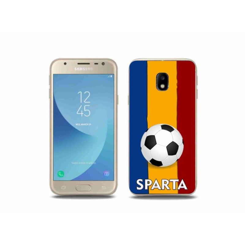 Gelový kryt mmCase na mobil Samsung Galaxy J3 (2017) - fotbal 1