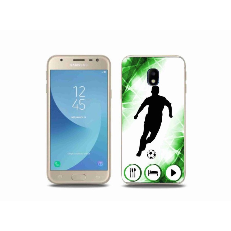 Gelový kryt mmCase na mobil Samsung Galaxy J3 (2017) - fotbalista