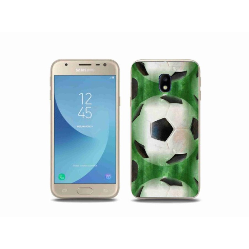Gelový kryt mmCase na mobil Samsung Galaxy J3 (2017) - fotbalový míč