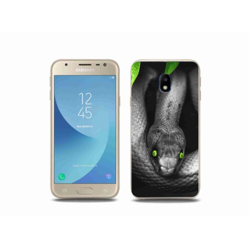 Gelový kryt mmCase na mobil Samsung Galaxy J3 (2017) - had