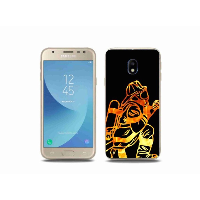 Gelový kryt mmCase na mobil Samsung Galaxy J3 (2017) - hasič 1
