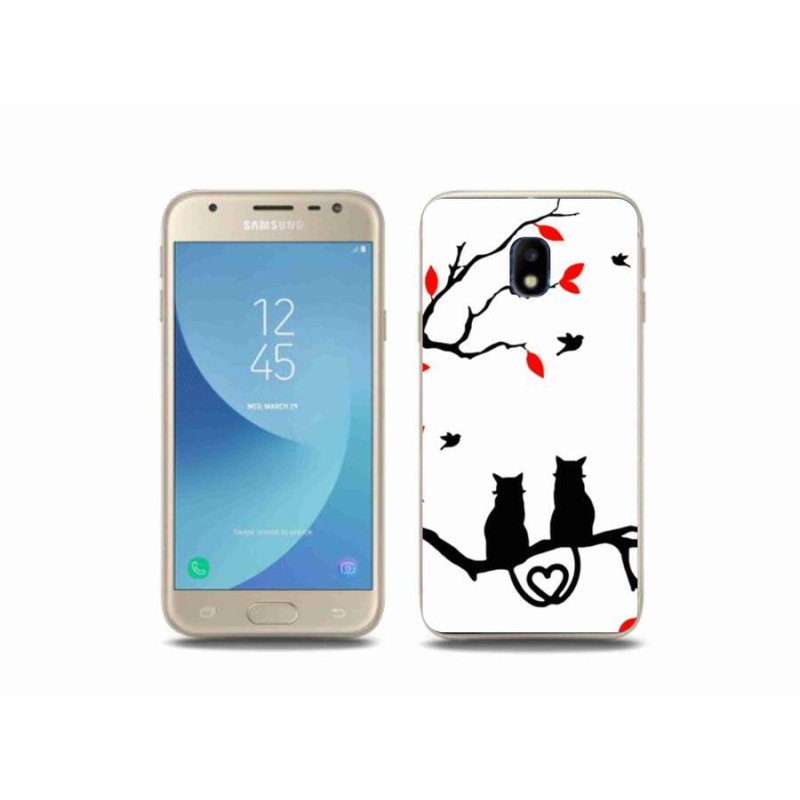 Gelový kryt mmCase na mobil Samsung Galaxy J3 (2017) - kočičí láska