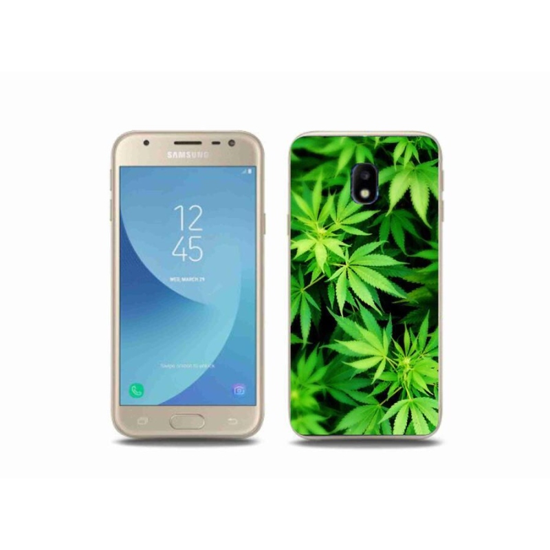 Gelový kryt mmCase na mobil Samsung Galaxy J3 (2017) - konopí 3