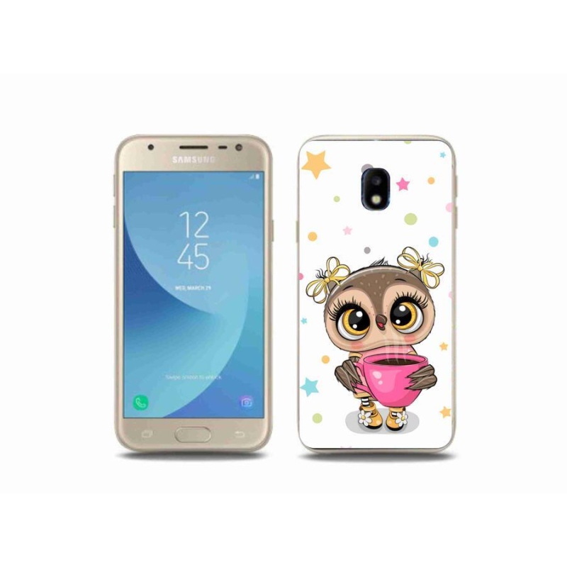 Gelový kryt mmCase na mobil Samsung Galaxy J3 (2017) - kreslená sovička
