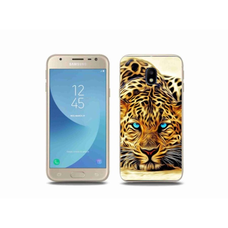 Gelový kryt mmCase na mobil Samsung Galaxy J3 (2017) - kreslený tygr
