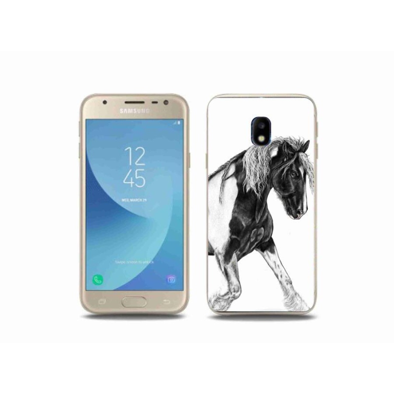 Gelový kryt mmCase na mobil Samsung Galaxy J3 (2017) - kůň
