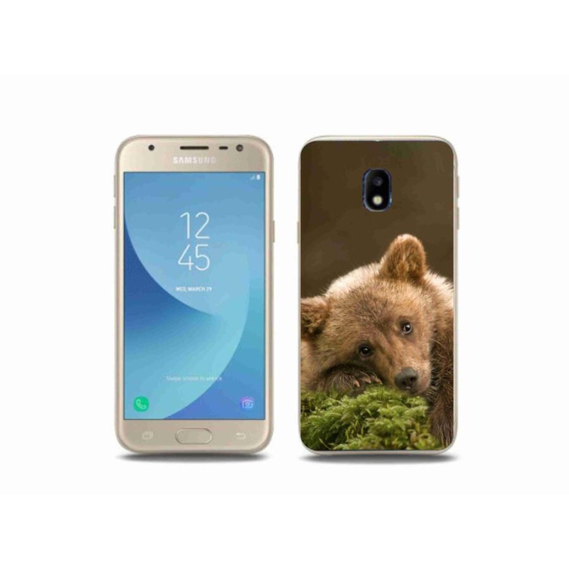 Gelový kryt mmCase na mobil Samsung Galaxy J3 (2017) - medvěd