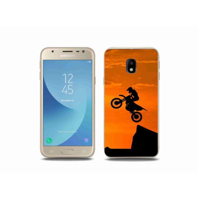 Gelový kryt mmCase na mobil Samsung Galaxy J3 (2017) - motocross