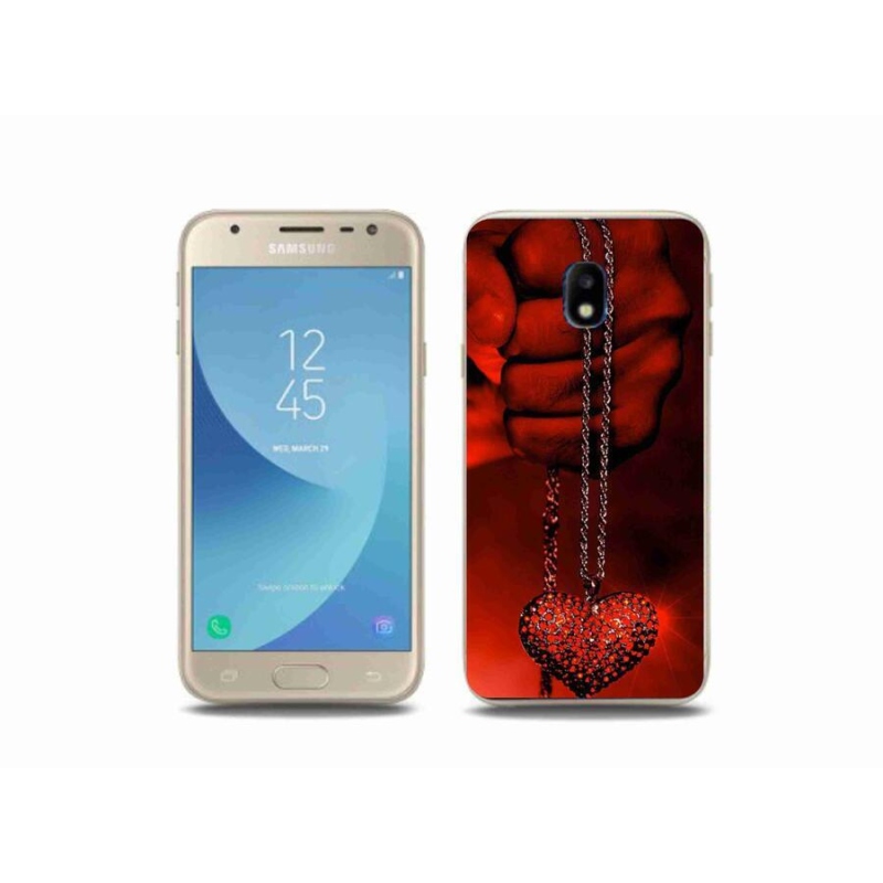 Gelový kryt mmCase na mobil Samsung Galaxy J3 (2017) - náhrdelník