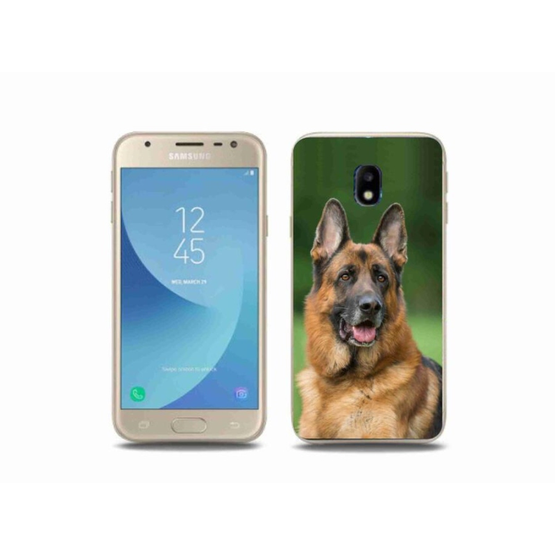 Gelový kryt mmCase na mobil Samsung Galaxy J3 (2017) - německý ovčák
