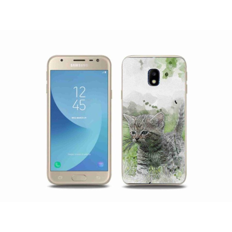 Gelový kryt mmCase na mobil Samsung Galaxy J3 (2017) - roztomilé kotě 1