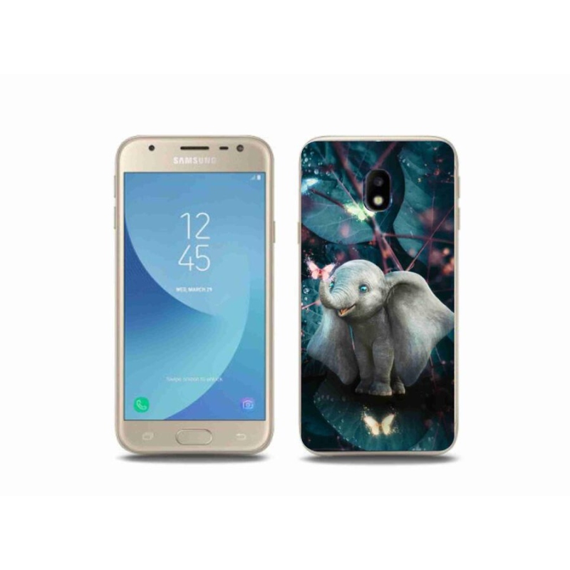 Gelový kryt mmCase na mobil Samsung Galaxy J3 (2017) - roztomilý slon