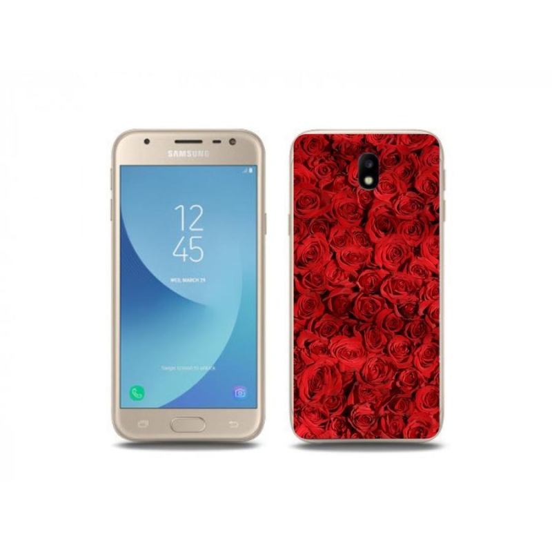 Gelový kryt mmCase na mobil Samsung Galaxy J3 (2017) - růže