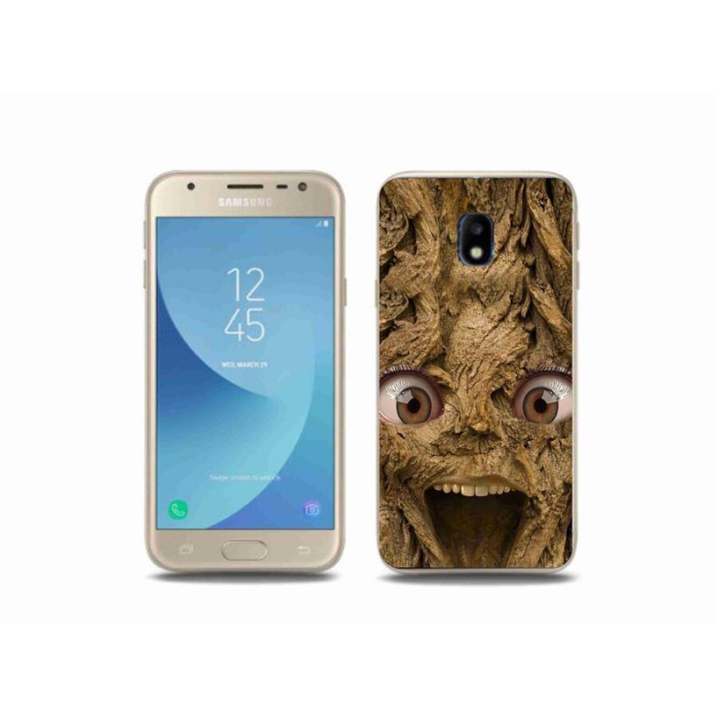 Gelový kryt mmCase na mobil Samsung Galaxy J3 (2017) - veselý strom s očima