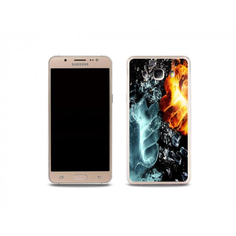 Gelový kryt mmCase na mobil Samsung Galaxy J5 (2016) - voda a oheň