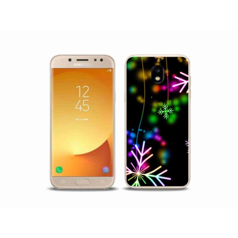 Gelový kryt mmCase na mobil Samsung Galaxy J5 (2017) - barevné vločky