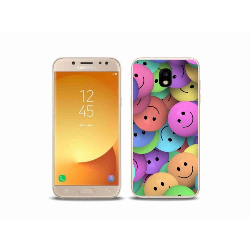 Gelový kryt mmCase na mobil Samsung Galaxy J5 (2017) - barevní smajlíci