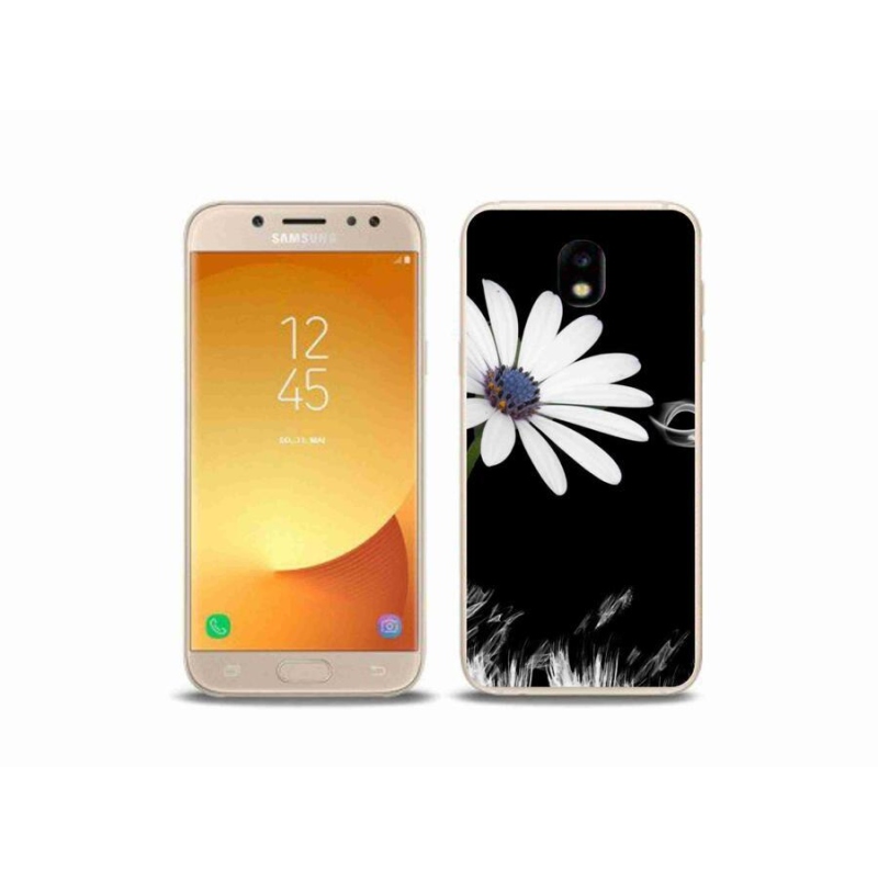 Gelový kryt mmCase na mobil Samsung Galaxy J5 (2017) - bílá květina