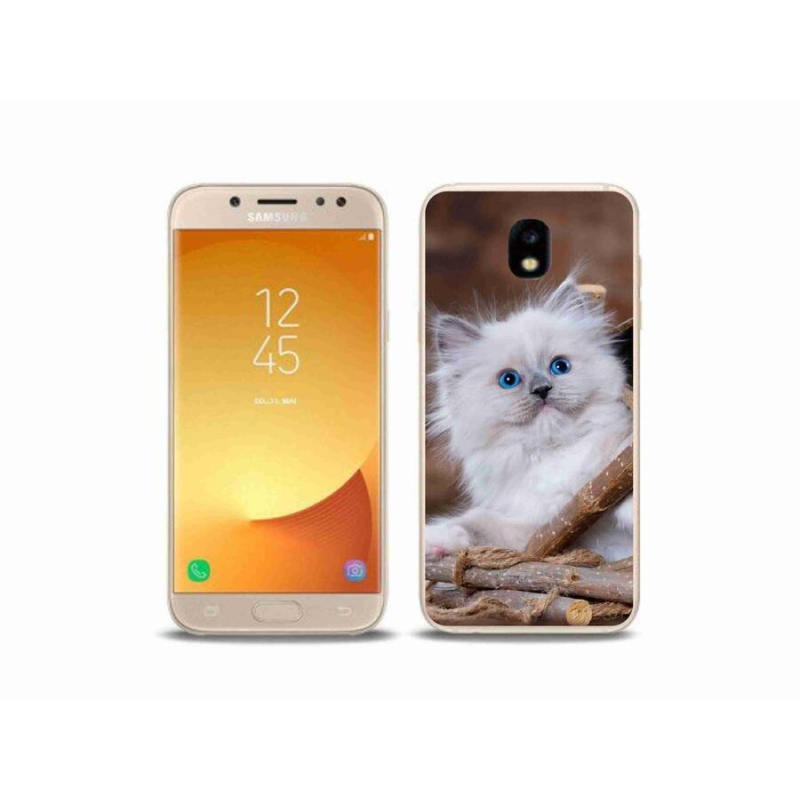 Gelový kryt mmCase na mobil Samsung Galaxy J5 (2017) - bílé kotě