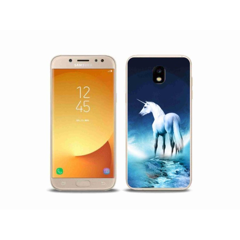 Gelový kryt mmCase na mobil Samsung Galaxy J5 (2017) - bílý jednorožec