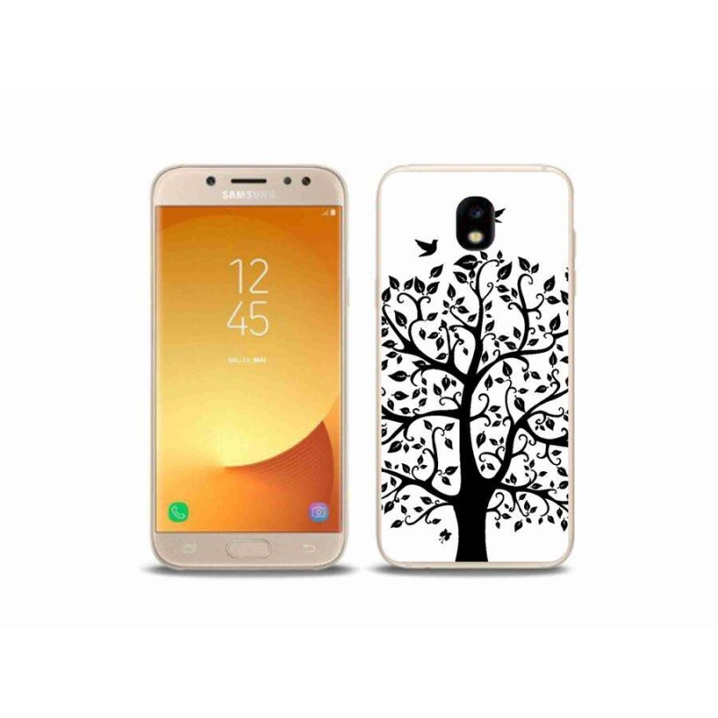Gelový kryt mmCase na mobil Samsung Galaxy J5 (2017) - černobílý strom