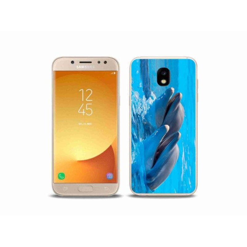 Gelový kryt mmCase na mobil Samsung Galaxy J5 (2017) - delfíni