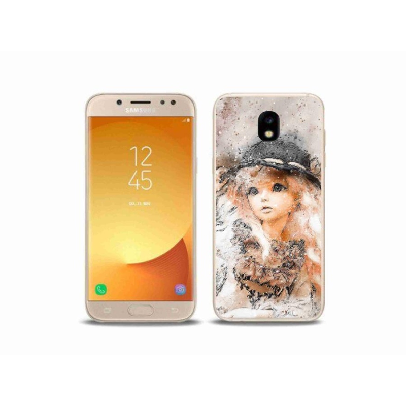 Gelový kryt mmCase na mobil Samsung Galaxy J5 (2017) - holčička s kloboukem