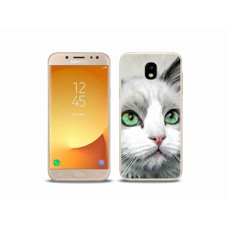 Gelový kryt mmCase na mobil Samsung Galaxy J5 (2017) - kočičí pohled