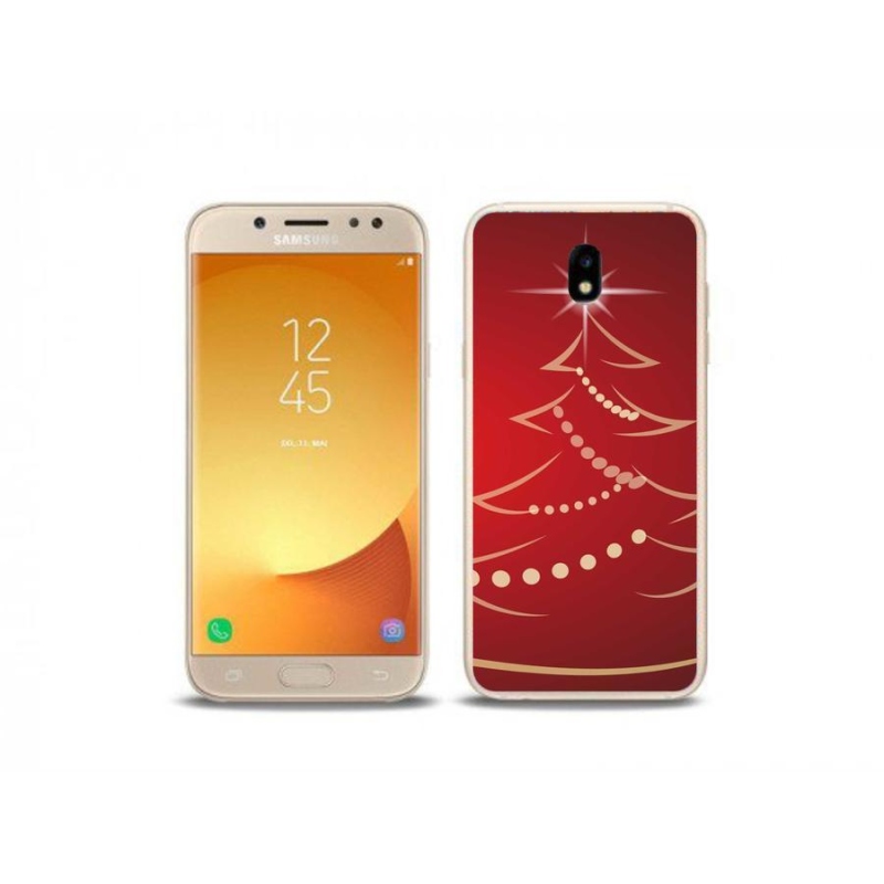 Gelový kryt mmCase na mobil Samsung Galaxy J5 (2017) - kreslený vánoční stromek