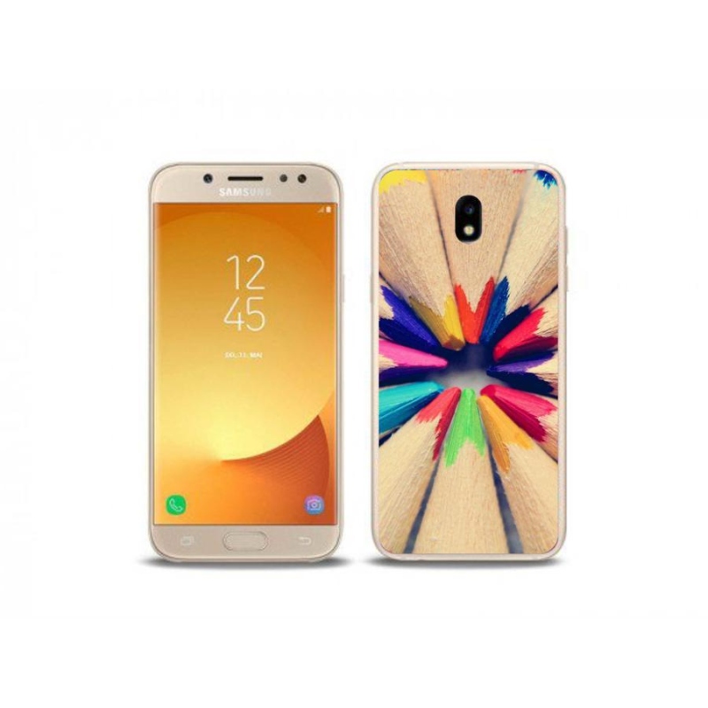 Gelový kryt mmCase na mobil Samsung Galaxy J5 (2017) - pastelky
