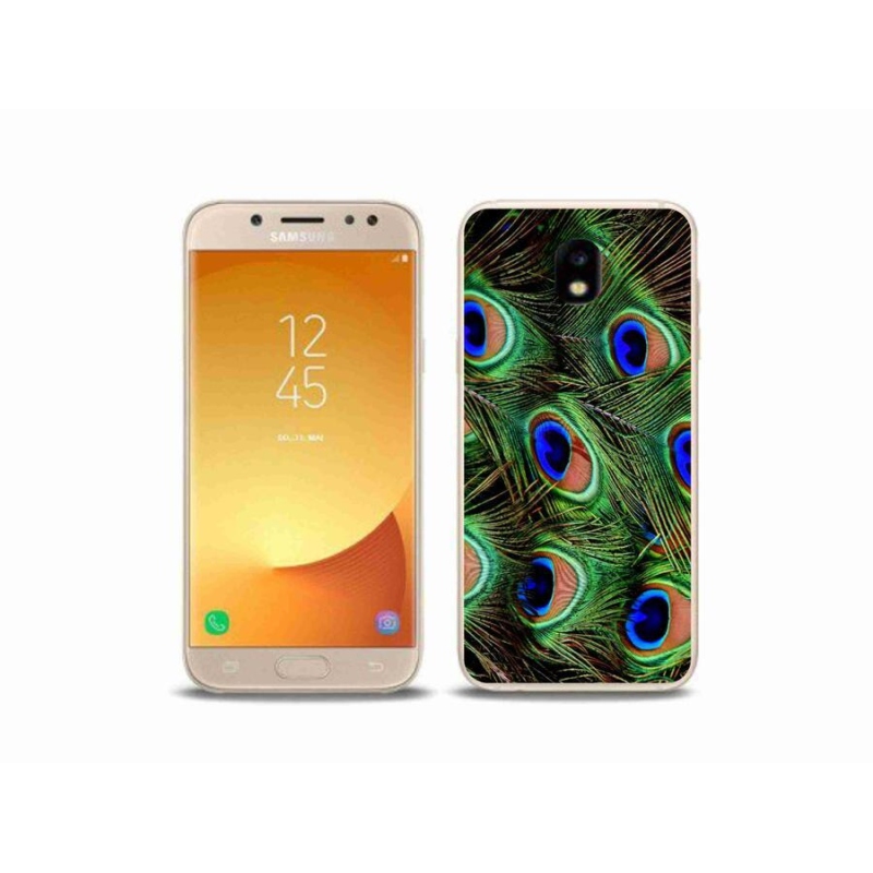 Gelový kryt mmCase na mobil Samsung Galaxy J5 (2017) - paví peří