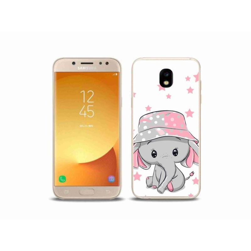 Gelový kryt mmCase na mobil Samsung Galaxy J5 (2017) - růžový slon