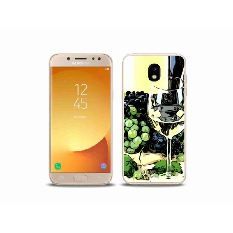 Gelový kryt mmCase na mobil Samsung Galaxy J5 (2017) - sklenka vína