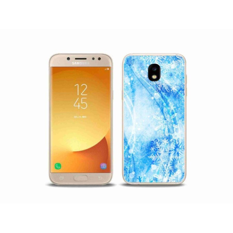 Gelový kryt mmCase na mobil Samsung Galaxy J5 (2017) - sněhové vločky