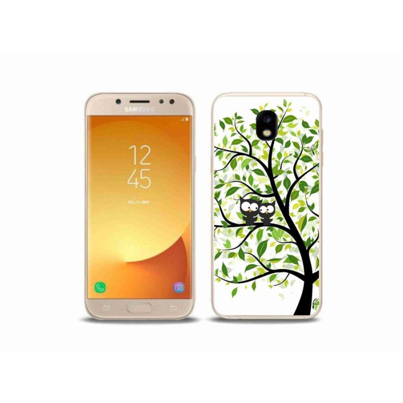 Gelový kryt mmCase na mobil Samsung Galaxy J5 (2017) - sovičky na stromě