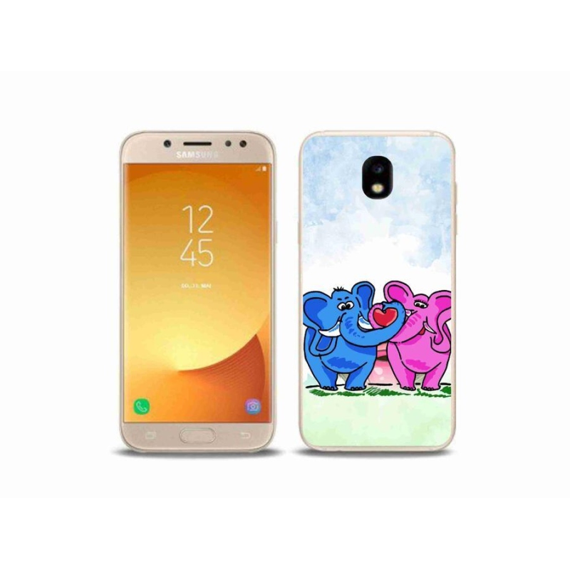 Gelový kryt mmCase na mobil Samsung Galaxy J5 (2017) - zamilovaní sloni