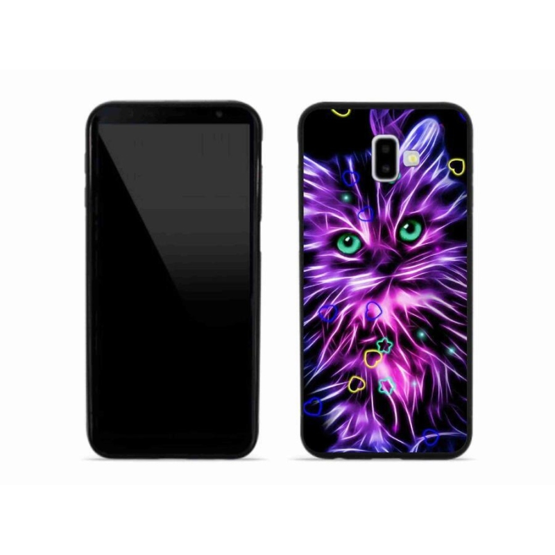 Gelový kryt mmCase na mobil Samsung Galaxy J6 Plus - abstraktní kočka